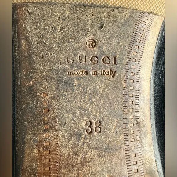 Gucci Brixton Leather Horsebit Loafers size 38 Black - Picture 12 of 14